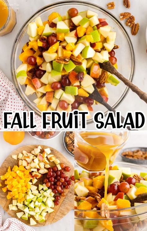 Fall Fruit Salad Side Dish Summer, Fall Fruit Salad, Thanksgiving Fruit Salad, Thanksgiving Side Dish Recipes, Thanksgiving Fruit, Easy Fruit Salad Recipes, Fall Fruit, Fruit Salad Easy, Thanksgiving Side Dish