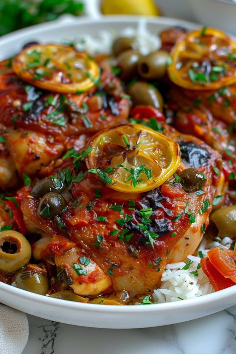 Moroccan Chicken And Couscous Recipes, Spicy Rice Dishes, France Food Recipe, Moroccan Curry, Unusual Dinner Ideas, Turkish Dinner Recipes, Health Food Meals, 1 Pot Dinners, African Meals