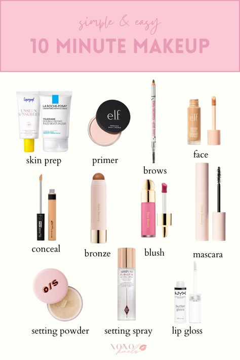 Enhance your natural beauty with these simple makeup steps! This simple 6 minute makeup routine is so easy, anyone can do it. It will look like you're not wearing makeup! #makeup #makeuptips #everydaymakeup #nomakeupmakeup #makeuplook #makeupinspo #naturalmakeup #beauty #beautytips #naturalbeauty 10 Minute Makeup, Quick Makeup Routine, Makeup Contouring, Simple Makeup Natural, Colour Corrector, Simple Everyday Makeup, Morning Makeup, Makeup Order, Daily Makeup Routine