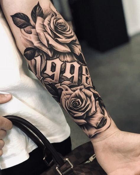 Men Tattoos Arm, Tattoos Arm Sleeve, Rose Tattoos For Men, Men Tattoos Arm Sleeve, Tattoos Arm, Forarm Tattoos, Cool Forearm Tattoos, Forearm Sleeve Tattoos, Forearm Sleeve