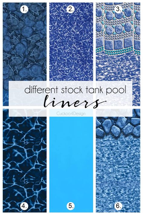 6 different pool liners that can be used for a stock tank pool Stock Tank Pool Liner Ideas, Stock Tank Pool Paint, Pool Made Out Of Stock Tank, Stock Tank Pool Maintenance, Plastic Stock Tanks, Poly Stock Tank, Large Stock Tank, Round Stock Tank, Galvanized Stock Tank