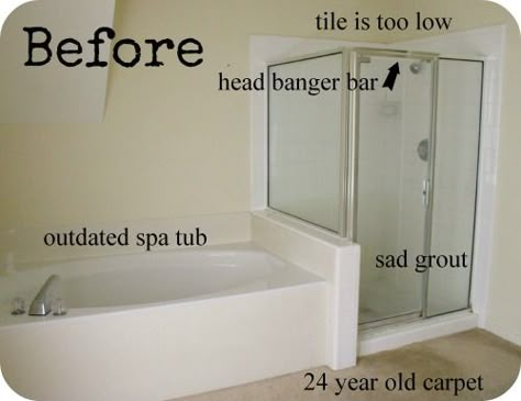 Garden Tub Ideas Master Bath, Medium Master Bath Remodel, Jacuzzi Tub Bathroom Remodel, Update Bathroom On A Budget Diy Master Bath, Separate Tub And Shower Ideas, Bathroom With Tub And Shower Combo, Bath And Shower Combo Ideas, Diy Master Bath Remodel, Shower And Tub Side By Side