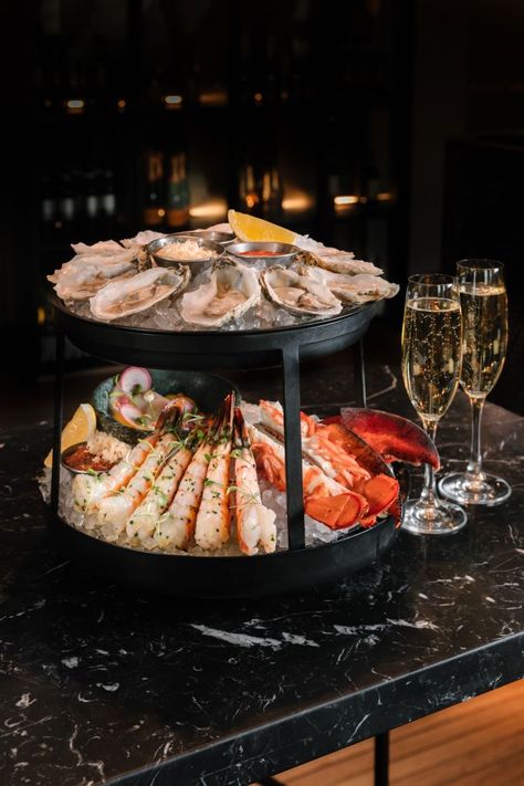 Mediterranean Plates, Lobster Linguine, Sea Restaurant, Gastronomic Food, Seafood Tower, Seafood Restaurants, Truffle Fries, Lemon Potatoes, Cornish Hens