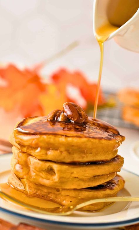 These Sweet Potato Pancakes are delicious, soft, and moist pancakes, perfect for adding veggies to your day or use leftover sweet potato puree. Pancakes No Eggs, Moist Pancakes, Leftover Sweet Potato, Sweet Potato Puree, Sweet Potato Pancakes, Potato Puree, Waffle Mix, Potato Pancakes, No Dairy