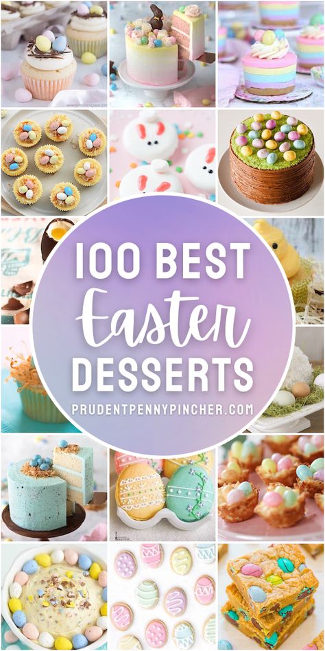 Celebrate easter with one of these beautiful easter desserts. There are easter cakes, easter cupcakes, easter cookies and many more easy easter dessert recipes that are perfect for a crowd and will look stunning on your easter dessert table. Easter Dessert Table, Desserts Easter, Easter Cake Recipes, Easter Foods, Easy Easter Desserts, Easter Appetizers, Easter Dishes, Easter Snacks, Easter Sweets