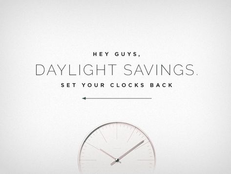 Daylight Savings by Joshua Hunt on Dribbble Clocks Back, Daylight Savings, Simple Reminders, Job Board, Saint Charles, Peterborough, San Luis Obispo, Show And Tell, Global Community