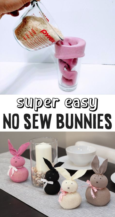 Easter Bunny Craft, Bunny Tutorial, Easter Craft Projects, Bunny Craft, Fun Easter Crafts, Adorable Bunnies, Diy Fabric Crafts, Easy Easter Crafts, Spring Easter Crafts