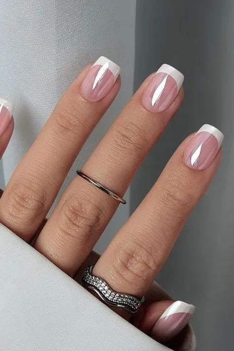 Short Square French nails, square nails, classy nails, french tip nails, classic traditional french tip Nails, blue french tip Nails, blue french tip Nail ideas, Floral Short Square French Nails, Floral Short Square French Nail art, pink square french tip Nails, milky white short square french tip Nails, classic reverse short square french tip Nails, gold short square french tip Nails, black and white french tip Nails, glazed nails French Square Oval Nails, French Tip Squoval, Glazed French Tip Nails Square, Glazed French Nails Square, French Nails Holiday, French Manicure Square Nails Design, Shiny French Tip, Short Gel X French Tip, Square French With Chrome