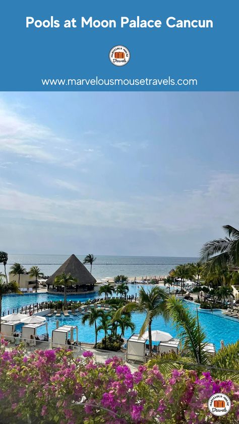 Ready to make a splash on your next vacation? Moon Palace Cancun has got you covered! Read more about the pools at this great resort on this blog post! Cancun Packing List, Moon Palace Cancun, Luxury Palace, Palace Resorts, Moon Palace, Mexico Resorts, Beachfront Property, All Inclusive Resorts, Romantic Getaways