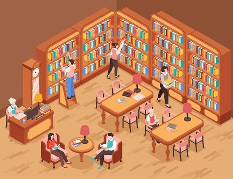 Library Pictures Aesthetic, Library Room Drawing, Library Illustration Art, Background With Books, School Computer Lab Design, Computer Lab Design, Library Pics, Library Illustration, School Computer Lab