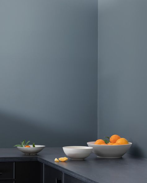 Wolf Gray 2127-40 | Benjamin Moore Brewster Gray, Benjamin Moore Kitchen, Benjamin Moore Blue, Exterior Wood Stain, Blue Gray Paint, Exterior Stain, House Color Palettes, Wood Stain Colors, Grey Paint