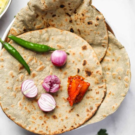 Bajra Roti | Bajre Ki Roti Jowar Roti Recipe, Bajra Roti, Jowar Roti, Ministry Of Curry, Spinach Dal, Indian Bread Recipes, East Indian Food, Gluten Free Flatbread, Indian Flatbread