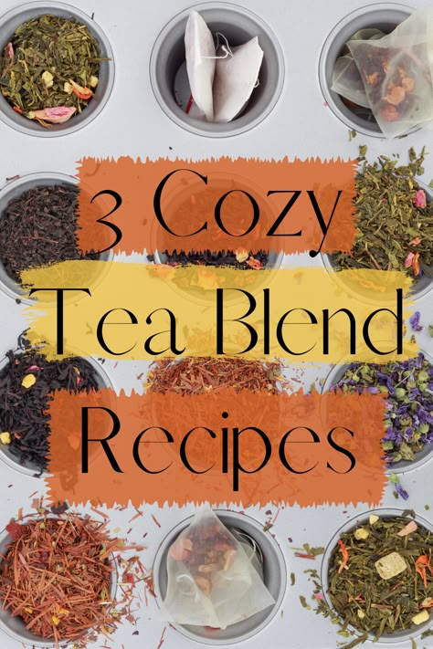 Homemade Tea Blends, Spice Tea Mix, Tea Recipes Loose Leaf, Homemade Herbal Tea, Herbal Tea Recipes Homemade, Tea Recipes Homemade, Tea Infusion Recipes, Homemade Tea Recipes, Healing Teas