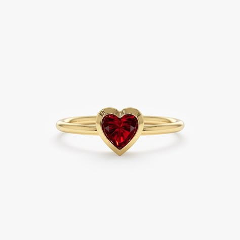 Heart Shape Rings Gold, Heart Shape Ring Design Gold, Heart Shape Rings, Red Heart Ring, Heart Cut Ring, Heart Engagement Ring, Memory Ring, Dainty Engagement Ring, Dainty Engagement