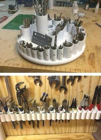 Ingenious Small Storage Ideas, 55 DIY Plastic Pipe Repurposing Projects Cheap Storage Ideas, Small Storage Ideas, Hanging Baskets Diy, Animated Knots, Canning Jar Storage, Under Stairs Nook, Nurse Halloween Costume, Storage Shed Organization, Attic Ladder