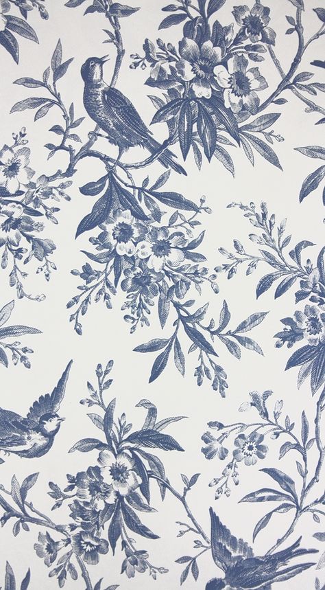 Red Toile Wallpaper, Wallpaper Thibaut, Blue And White Toile, Luxury Wallpapers, Country Pub, رسم كاريكاتير, Flowering Branches, Red Toile, Toile Wallpaper