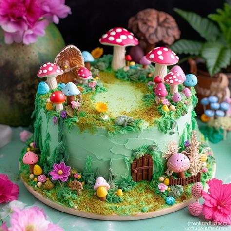 Enchanting Edibles: 10 Magical Fairy-Themed Birthday Cakes for a Whims – MixxiiArt Enchanted Garden Birthday Cake, Fairy Unicorn Cake, Enchanted Fairy Garden Cake, Fairy Garden Cakes, Whimsical Cakes Birthday, Fairy Garden Cake Ideas, Fairy Birthday Party Cake, Enchanted Forest Birthday Cake, Fairy Birthday Cake Ideas