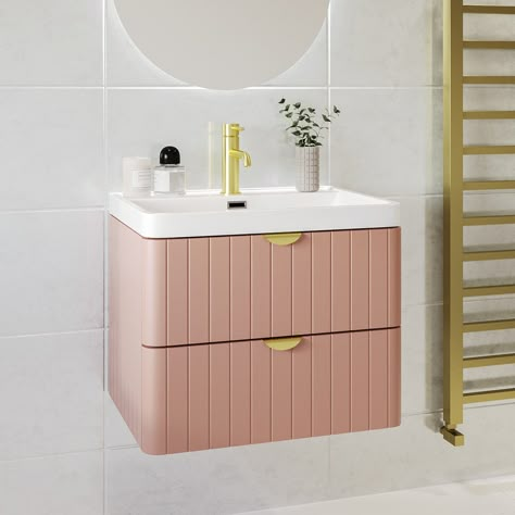 Pink bathroom accessories