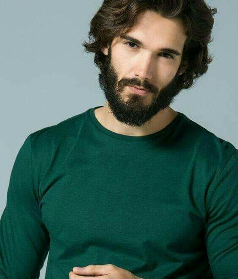 Popular Beard Styles, Guy Haircuts, High Buns, Long Beard Styles, Long Hair Beard, Styles Curly Hair, Mens Hairstyles With Beard, Men Beard, Men's Long Hairstyles