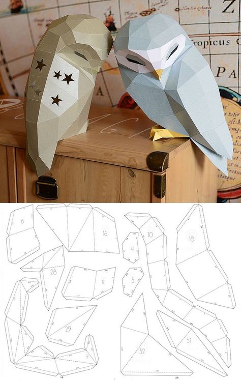 Diy Papercraft Pdf Template For Creating 3d Dragon On A Rock From Paper 299 in 2022 | 3d paper crafts, Paper crafts origami, Paper owls Owl Paper, Owl Sculpture, Paper Owls, Folding Origami, Instruções Origami, Paper Animals, Origami Crafts Diy, Kraf Diy, Diy 3d