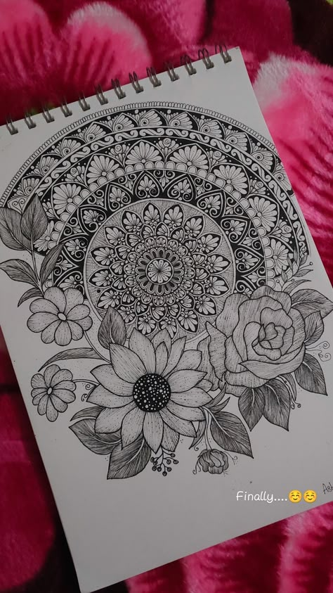 Attractive Mandala Art, Madala Art Easy Diy, Mandala Book Cover Design, Art And Culture Drawing, Mindmap Ideas Creative, Interesting Drawing Ideas Creative, Big Mandala Art, Mandala Art Ideas Creative, Acknowledgement Ideas