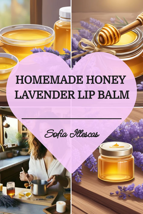 Homemade Honey Lavender Lip Balm Bees Wax Lip Balm Recipes Coconut Oil, Homemade Beeswax Lip Balm, Diy Honey Lip Balm, Lip Balm Flavor Ideas, Lip Balm Recipes Coconut Oil, Honey Lip Balm Recipe, The Best Lip Balm, Healing Lip Balm Recipe, Tallow Honey Lip Balm Recipe