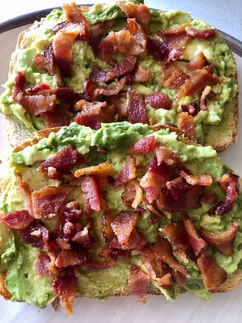 Avocado Bacon Toast – TheCompanySheKeeps Bacon Toast, Food Motivation, Easy Healthy Meal Prep, Healthy Food Dishes, Healthy Food Motivation, Healthy Lifestyle Food, Toast Recipes, Food Inspo, Food Obsession