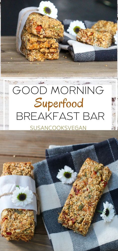 Superfood Breakfast Bars, Protein Breakfast Bars, Quinoa Breakfast Bars, Quinoa Bars, Breakfast Bars Healthy, Breakfast Bars Recipe, Snack On The Go, Energy Breakfast, Superfood Breakfast