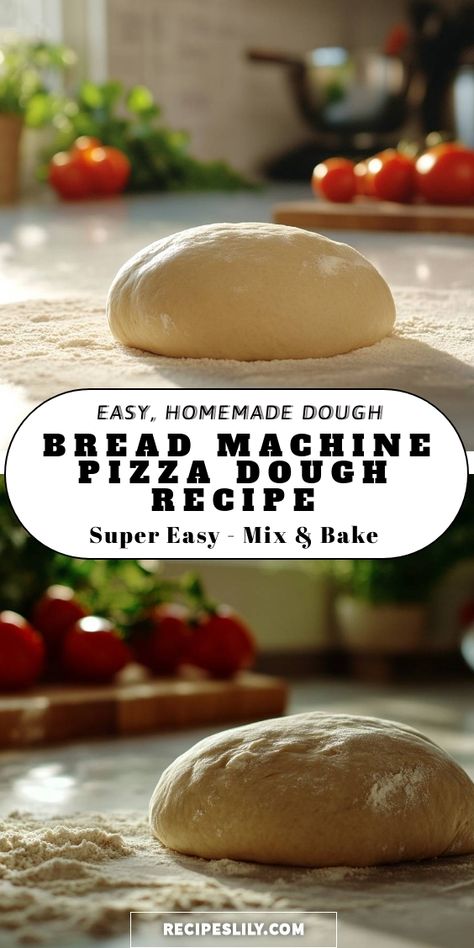 I love making pizza at home, and this Bread Machine Pizza Dough recipe makes it super simple! Just mix the ingredients in your bread machine, let it knead, and you’re ready to bake. Perfect for a family night or cozy gathering! Pizza Dough Recipe In Bread Machine, Easy Bread Machine Pizza Dough, Homemade Pizza Dough Bread Machine, Pizza Dough In Bread Maker, Bread Machine Tortilla Dough, Making Bread In A Bread Machine, Kbs Bread Machine Recipes, Breadmaker Recipes Bread Machines, Pizza Dough In Bread Machine