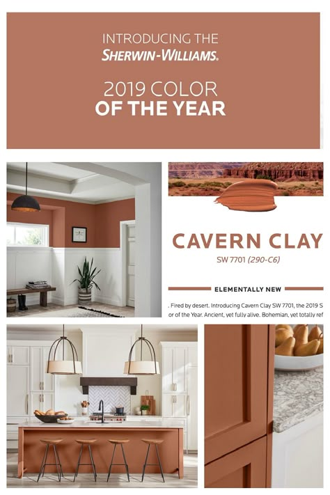 Cavern Clay, Interior Paint Color, 2 Sisters, Paint Color Schemes, Kitchen Paint Colors, Colors For Home, Interior Painting, Design Seeds, Dark Interiors