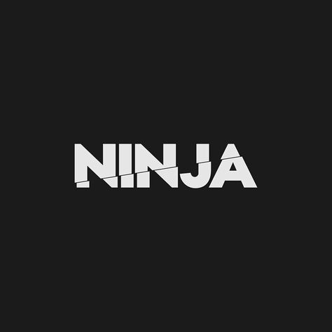 ninja - #verbicon by Liam Warsop + Jordan Trofan Ninja Logo Design, Ninja Font, 3d Ninja, Modern Ninja, Ninja Name, Ninja Logo, Shirt Images, Typography Logo Inspiration, Sport Graphic