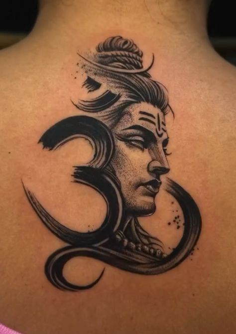 Shiva Om Tattoo, Tattoo Ideas Shiva, Shiva Back Tattoo, Lord Shiva Tattoo Design For Men, Siva Tattoo Designs, Shiva Art Tattoo, Hindu God Tattoo, Shiv Tattoo For Men, Shiv Tattoo Design