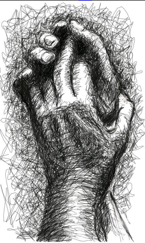 Henry Moore Hands, Pen Drawing On Hand, Scribbling Art, Henry Moore Drawings, Scribbling Drawing, Scribble Drawings, Scribble Sketch, Biro Art, Scribble Drawing