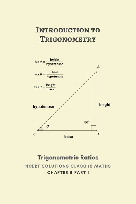 NCERT solutions for class 10 maths Chapter 8 Introduction to Trigonometry part 1 Trigonometric ratios | SureSolv Trigonometry Aesthetic, Trigonometry Class 10, Ncert Class 10, 10th Grade Math, Trigonometric Ratios, Triangle Math, Origami Star Paper, Geometry High School, Stuff To Learn