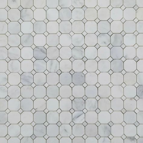 The Tile Square 2" x 2" Marble Mosaic Wall & Floor Tile | Wayfair Vintage Bathroom Floor, Statuary Marble, Marble Mosaic Floor, Wall String Lights, Bright White Background, Marble Tile Floor, Best Selling Products, Bathroom Floor Tiles, Marble Floor