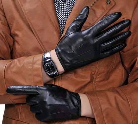 Reference Clothes, Black Suit Men, Masculine Fashion, Clothing Reference, Leather Driving Gloves, Formal Gloves, Black Leather Gloves, Driving Gloves, Mens Fashion Classy