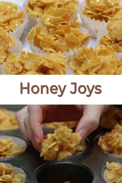 Honey Joys Recipe, Honey Joys, Australian Snacks, Honey Snacks, Flake Recipes, Aussie Food, Kids Cooking Recipes, Cereal Treats, Popular Snacks