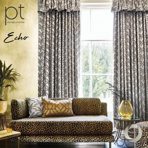 A delicate, matt-finish palm embroidery provides a welcome contrast against the prevalent hints of metallic running throughout Echo. Despite their individually maximalist nature, each design works cohesively to create brilliantly balanced schemes that leave a lasting impact. View the full Echo collection here >https://bit.ly/3vpBYai #fortheloveoffabric #passionforfabric #lovedbysg #lovewhatyoudo #interiordesign #designinspiration #classicinteriros #inspiration #stuartgrahamfabrics #importcol... Palm Embroidery, Annie Sloan Paint Colors, Headboard Styles, Cushion Headboard, How To Hang Wallpaper, Rug Buying Guide, Prestigious Textiles, Leaf Motif, How To Make Curtains