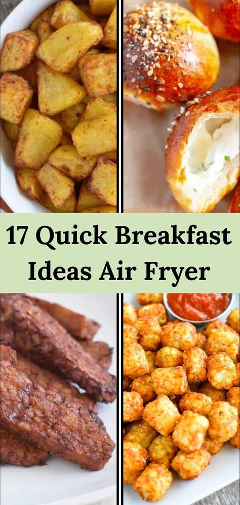 17 Air Fryer Breakfast Recipes Breakfast In Air Fryer, Breakfast Ideas Air Fryer, High Protein Casserole, Protein Casserole, Coconut French Toast, Air Fryer Breakfast Recipes, Eggs On Toast, Vegan Gluten Free Breakfast, Easy Delicious Meals