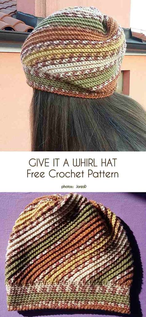 Give it a Whirl Hat Free Crochet Pattern – Your Crochet | Your Crochet Crocheted Touques, Crochet Fedora Hat Free Pattern, Crochet Cloche Hat Free Pattern, Crochet Hat Patterns Free, Crochet Head Scarf, Crochet Slouchy Beanie, Beanie Hat Pattern, Hat Patterns Free, Crochet Hat Free