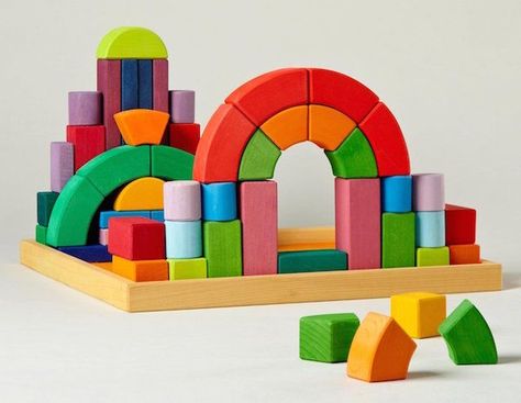 6 sets of cool wooden blocks for older kids that are anything but square Baby Wooden Toys, Making Wooden Toys, Kids Blocks, Modern Toys, Land Of Nod, Kids Wood, Educational Toys For Kids, Puzzle Toys, All Toys