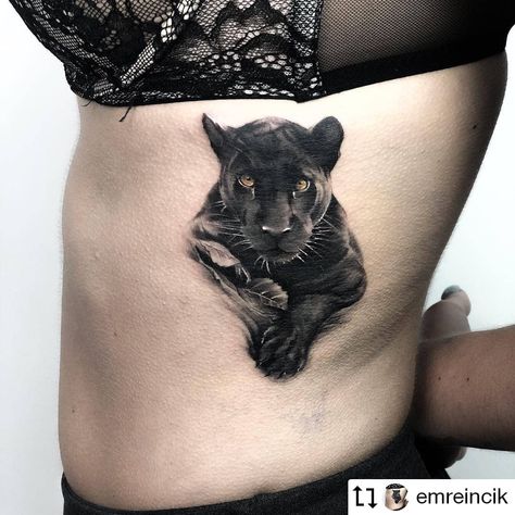 Perfect Lines on Instagram: “Watch out with this fearless black panther made by the perfectionist @emreincik 🖤🇹🇷…” Animal Tattoos For Women, Leopard Tattoo, Black Panther Tattoo, Jaguar Tattoo, Tier Tattoo, Rosary Tattoo, Leopard Tattoos, Panther Tattoo, Black Girls With Tattoos