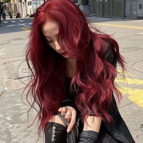 Black Red Hair, Cherry Red Hair, Hair Color Underneath, Peekaboo Hair, Red Hair Inspo, Image Instagram, Dyed Hair Inspiration, Pretty Hair Color, Haircut And Color