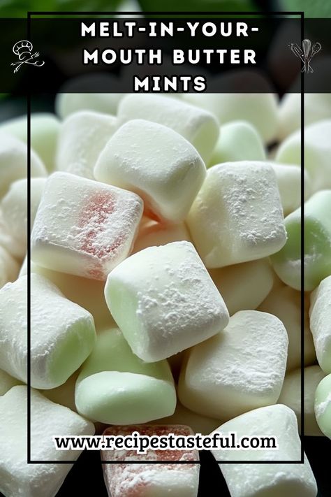 A delightful homemade mint treat that melts in your mouth, perfect for parties, holidays, or just a sweet indulgence! Butter Mints Recipe, Tallow Recipe, Mints Recipe, Homemade Candy Recipes, Butter Mints, Cookie Boxes, Mint Recipes, Best Butter, Candy Recipes Homemade