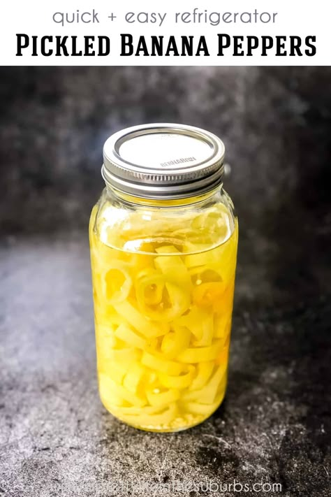 Pickled Banana Peppers Recipe, Pickle Banana Peppers Recipe, Banana Peppers Recipe, Canning Banana Peppers, Recipes With Banana Peppers, Sweet Banana Peppers, Hot Banana Peppers, Pickled Banana Peppers, Pickled Foods