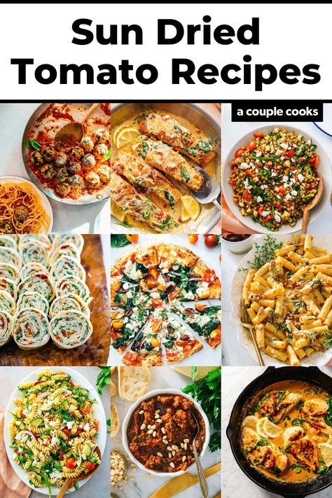 Unleash sweet and tangy flavor with these vibrant recipes with sun-dried tomatoes! From creamy pastas to rustic pizzas, discover ways to infuse your dishes with savory depth. #sundriedtomato #sundriedtomatorecipe #sundriedtomatorecipes #easyrecipes #sundriedtomatoideas Sundried Tomato Paste Recipes, Recipes With Sundried Tomato Pesto, Sun Dried Tomatoes In Oil Recipes, Recipes Using Sun Dried Tomatoes In Oil, Sundry Tomatoes Recipes, Recipes With Sun Dried Tomatoes, Dried Tomato Recipes, Sun Dried Tomato Recipes, Creamy Pastas