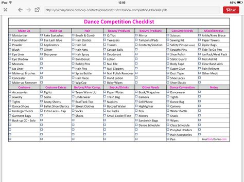 Dance checklist. Though i dont compete anymore. This checklist has helped me from 9th grade to now Dance Competition Checklist, Dance Checklist, Dance Lesson Plans, Dance Conditioning, Dance Class Ideas, Ballet Basics, Mom Checklist, Pack List, Dancing Through Life