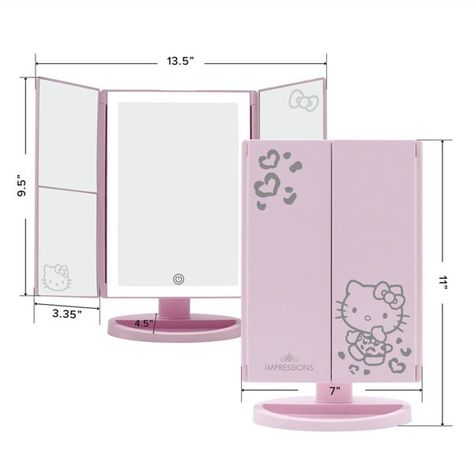 Vanity Hello Kitty, Hello Kitty Mirror, Hello Kitty Bathroom, Hello Kitty Bedroom, Hello Kitty Room, Tone Makeup, Hello Kitty Room Decor, Kitty Room, Hello Kitty Makeup