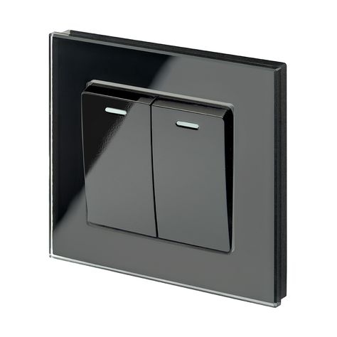 Switch Boards Design, Tranquil House, Black Light Switch, Remote Light Switch, Modern Light Switches, Designer Light Switches, Glass Range, Dimmer Light Switch, Switch Board