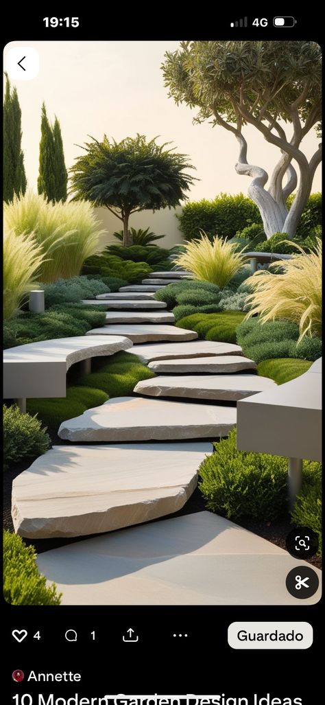 Modern Tropical Landscape Design, Landscaping Techniques, Luxury Garden Design, California Landscaping, Modern Garden Design Ideas, Garden Pavers, Minimalist Garden, Garden Entrance, Modern Garden Design